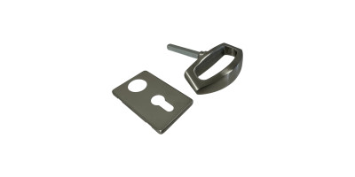 Poignée et serrure Inox Novoferm porte sectionnelle Iso 45