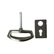 Poignée et serrure Inox Novoferm porte sectionnelle Iso 45