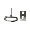 Poignée et serrure Inox Novoferm porte sectionnelle Iso 45