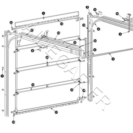 Ensemble ressorts porte ISO 45 ZF Novoferm NFF42243 Ensemble ressorts porte ISO 45 ZF Novoferm NFF42243