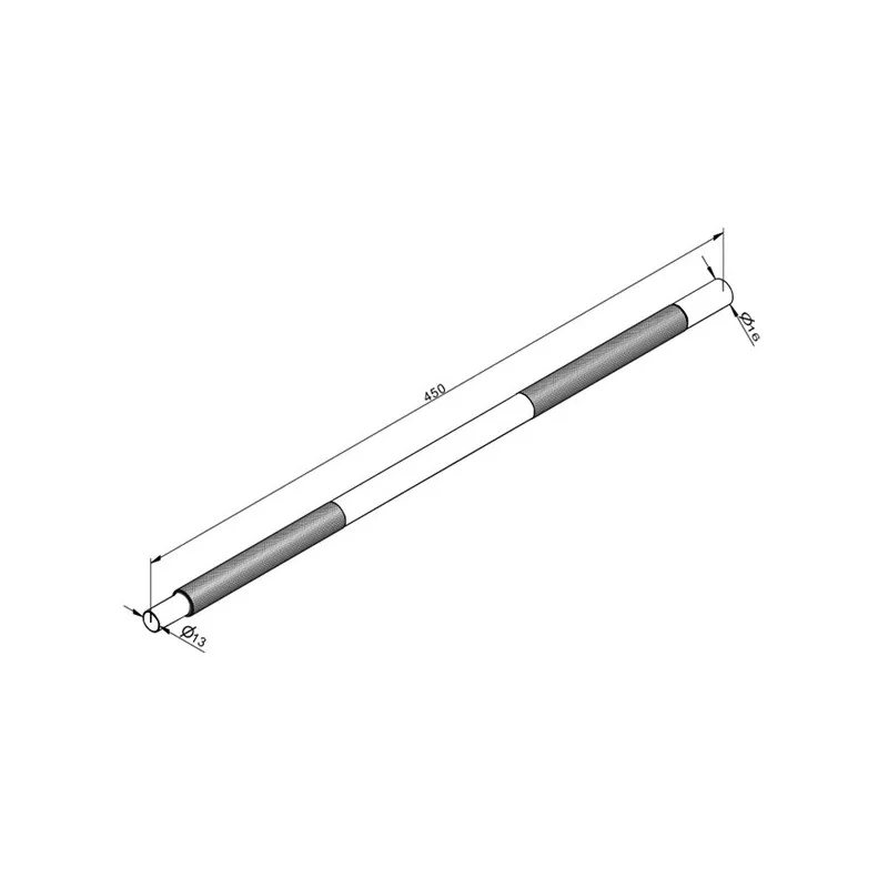 Barre de tension inox diamètre 16mm pour ressort de torsion Barre de tension inox diamètre 16mm pour ressort de torsion