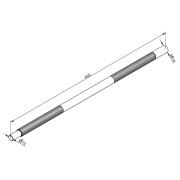 Barre de tension inox diamètre 16mm pour ressort de torsion
