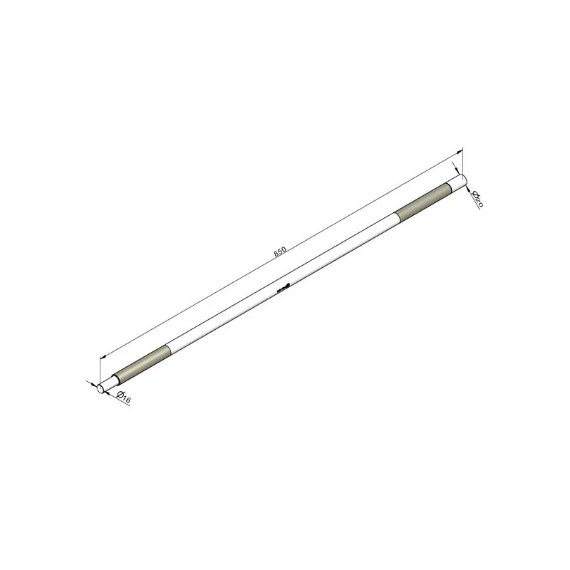 Barre de tension inox diamètre 20mm pour ressort de torsion Barre de tension inox diamètre 20mm pour ressort de torsion