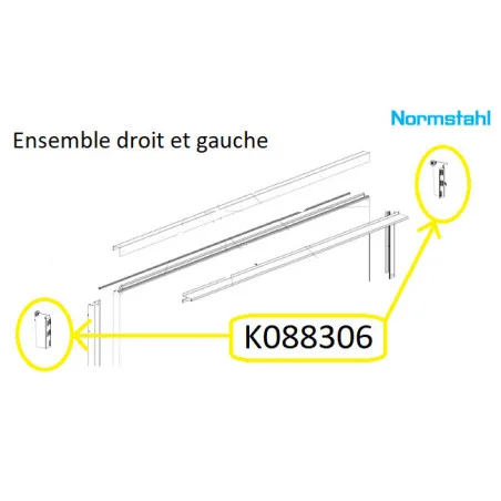 KIT SUPPORTS ROULETTES HAUTES K088306 KIT SUPPORTS ROULETTES HAUTES K088306