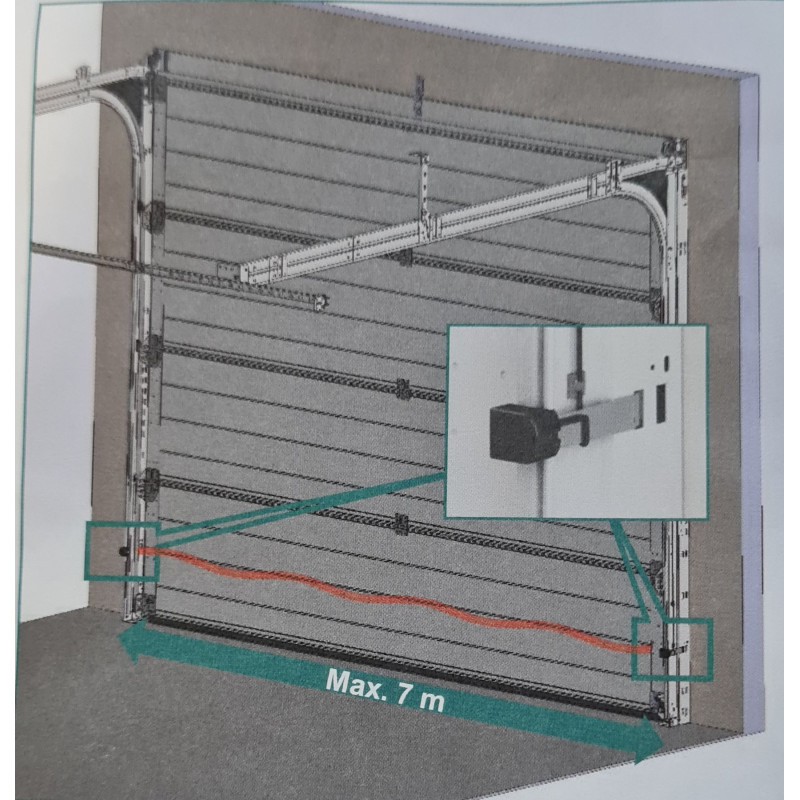 Kit barrage cellule de sécurité speciale porte sectionnelle motorisée NFF14882