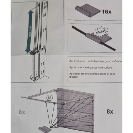 Kit barrage cellule de sécurité speciale porte sectionnelle motorisée NFF14882 Kit barrage cellule de sécurité speciale porte sectionnelle motorisée NFF14882