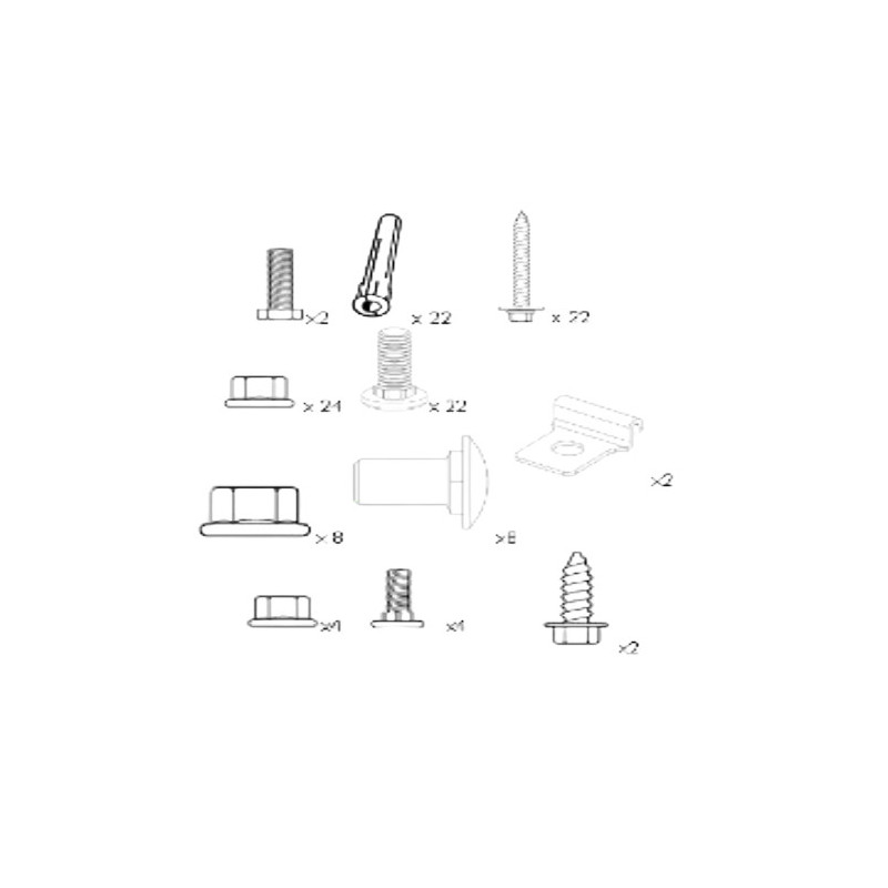 Kit de Fixation Rail 42 mm Normstahl pour portes G60 K085150
