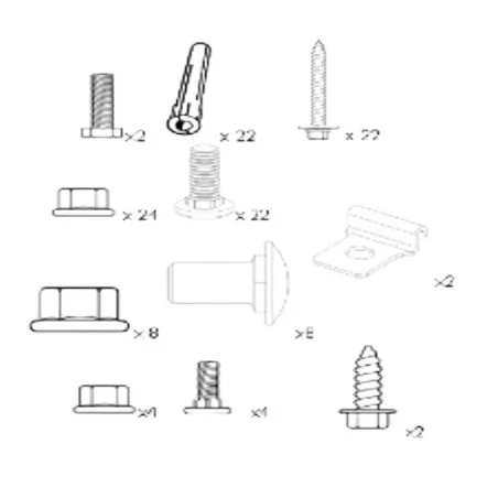 Kit de Fixation Rail 42 mm Normstahl pour portes G60 K085150 Kit de Fixation Rail 42 mm Normstahl pour portes G60 K085150