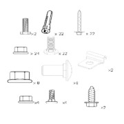 Kit de Fixation Rail 42 mm Normstahl pour portes G60 K085150
