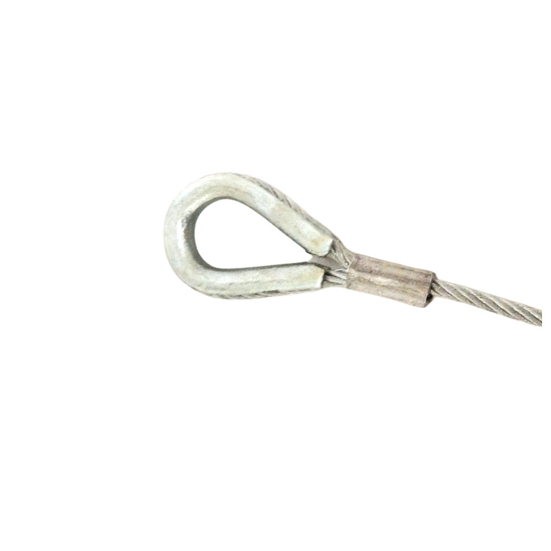 Câble acier de diamètre 3 mm avec boucle et manchon serti pour portes de  garage sectionnelles et basculantes