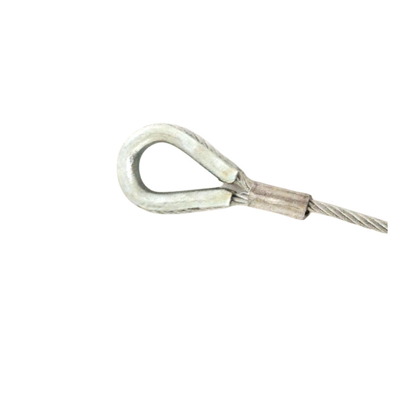 Câble acier 4 mm avec cosse coeur et manchon serti