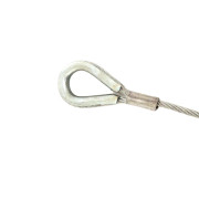 Câble acier 4 mm avec cosse coeur et manchon serti
