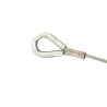 Câble acier 4 mm avec cosse coeur et manchon serti Câble acier 4 mm avec cosse coeur et manchon serti