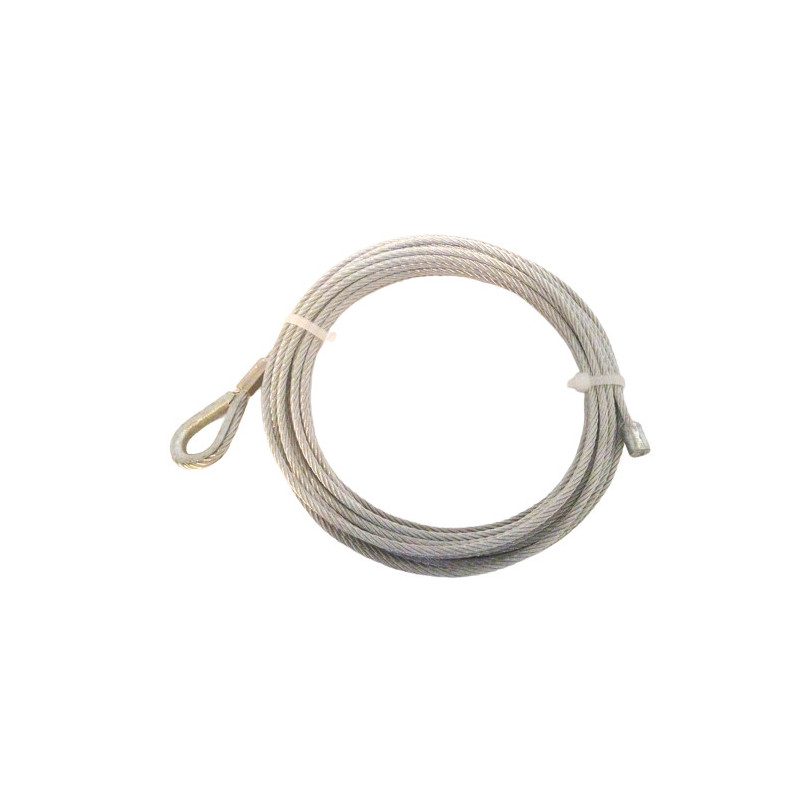 Câble acier 5 mm avec cosse coeur et manchon serti