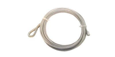 Câble acier 5 mm avec cosse coeur et manchon serti