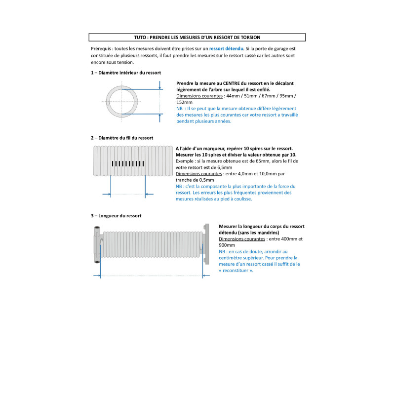 Ressort torsion diamètre interieur 95 mm