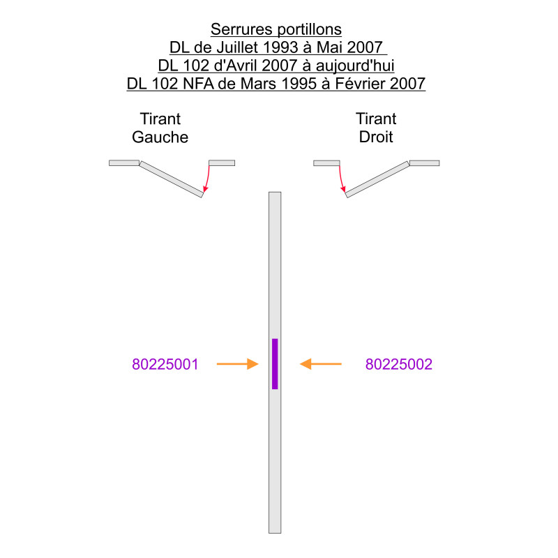 SERRURE POUR PORTILLON EN ACIER A DROITE