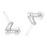 Roulettes inférieures porte garage sectionnelle Normstahl K082366 Roulettes inférieures porte garage sectionnelle Normstahl K082366
