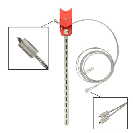 ENSEMBLE POULIE CABLE pour hauteur de porte de 2125 mm ENSEMBLE POULIE CABLE pour hauteur de porte de 2125 mm