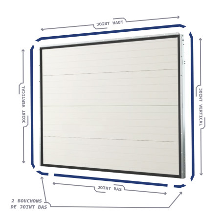 Kit joints bas, haut et verticaux de porte de garage sectionnelle Maeva Novoferm