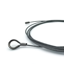 Sourcing Map Lot De 2 Câbles De Porte De Garage 2,8 M - Diamètre 3 Mm - Acier Galvanisé Robuste Et Durable