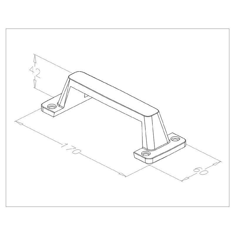 Cotes Poignée carrée pour porte de garage