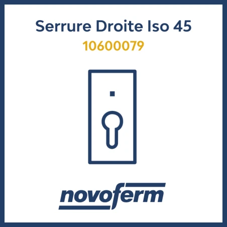 serrure droite porte garage iso 45 sectionnelle novoferm