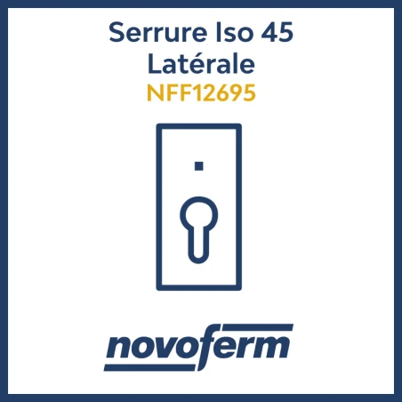 serrure porte garage iso 45 latérale novoferm nff12695 serrure porte garage iso 45 latérale novoferm nff12695