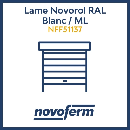 Lame Novorol RAL Blanc / ML _enroulables_Novoferm_NFF51137 Lame Novorol RAL Blanc / ML _enroulables_Novoferm_NFF51137
