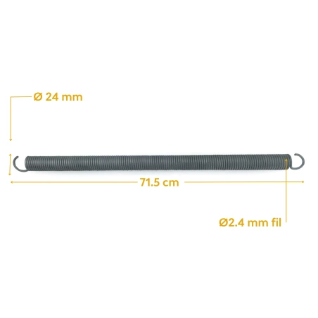 Ressort de traction Longueur 71,5 cm type C Ressort de traction Longueur 71,5 cm type C
