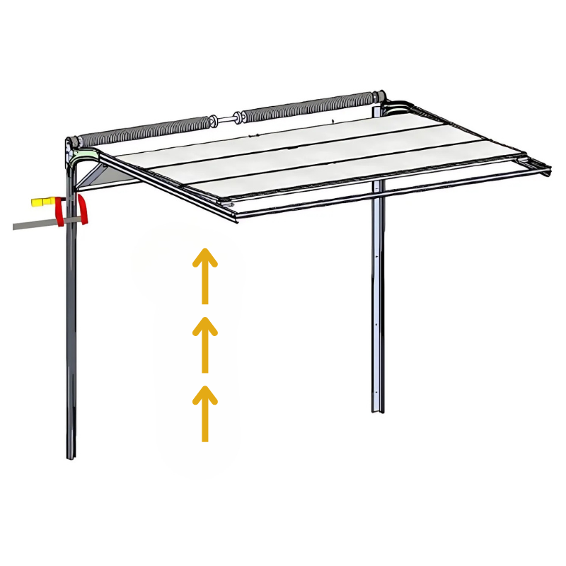 Ouverture de porte de garage sectionnelle